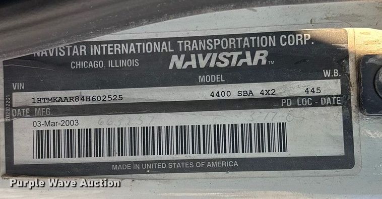 image for item DU6969 2004 International MA035 bucket truck