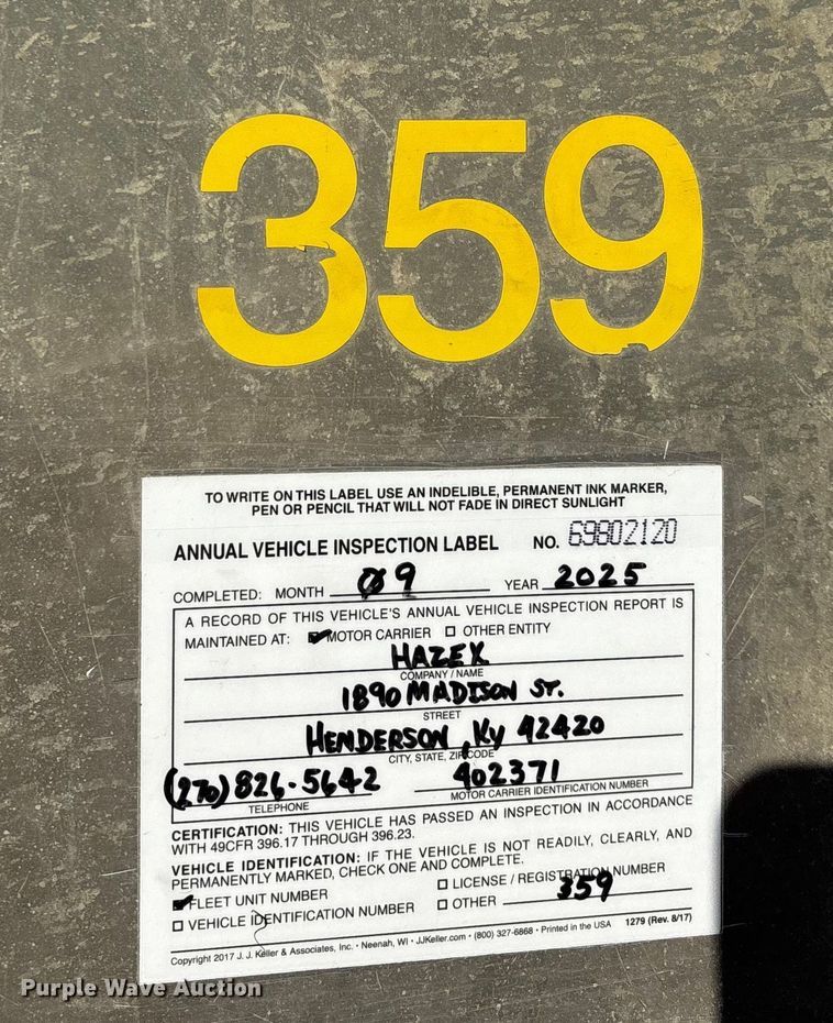 image for item DW7452 2014 East end dump trailer