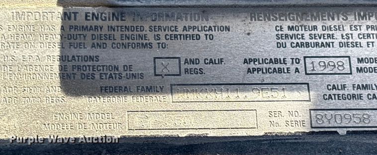 image for item DW7456 1999 Mack CL713 dump truck