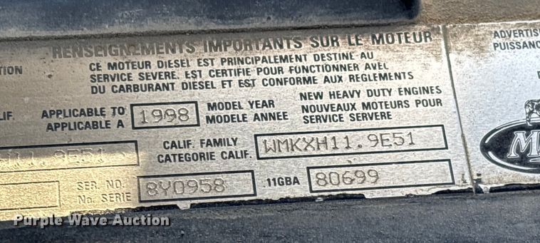 image for item DW7456 1999 Mack CL713 dump truck