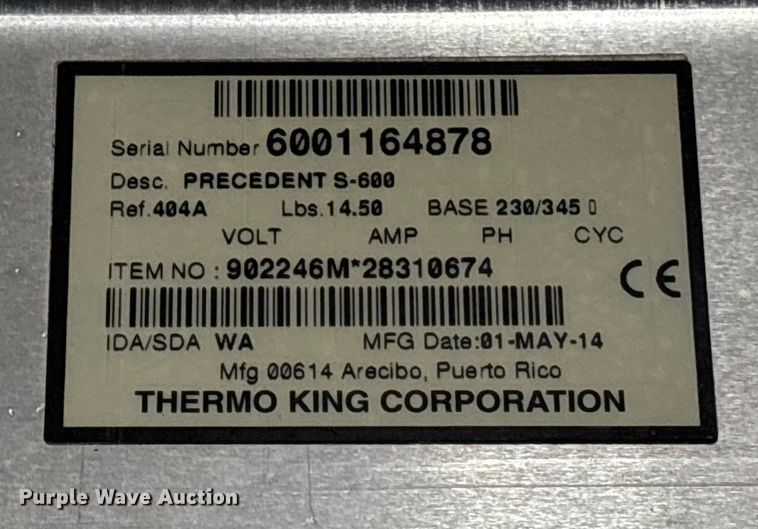image for item EA7133 2015 Utility VS2RA refrigerated van trailer