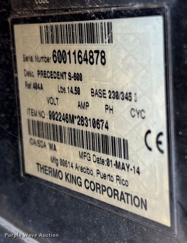 image for item EA7133 2015 Utility VS2RA refrigerated van trailer