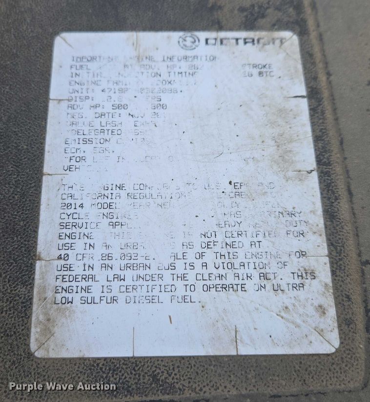 image for item EB1281 2015 Freightliner Cascadia semi truck