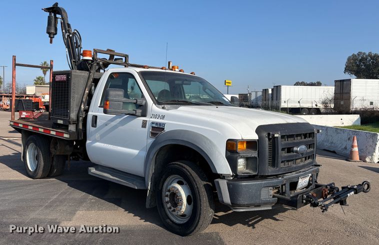 image for item EC8210 2008 Ford F550 flatbed truck