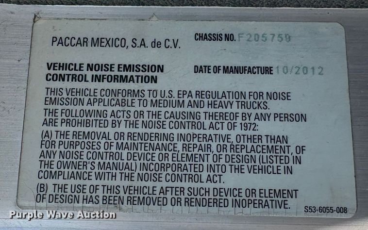 image for item EC8214 2013 Peterbilt 320 flatbed truck