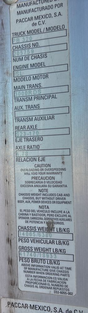 image for item EC8214 2013 Peterbilt 320 flatbed truck