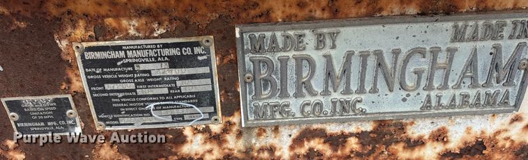 image for item EE0093 1973 Birmingham 415 DLA lowboy equipment trailer