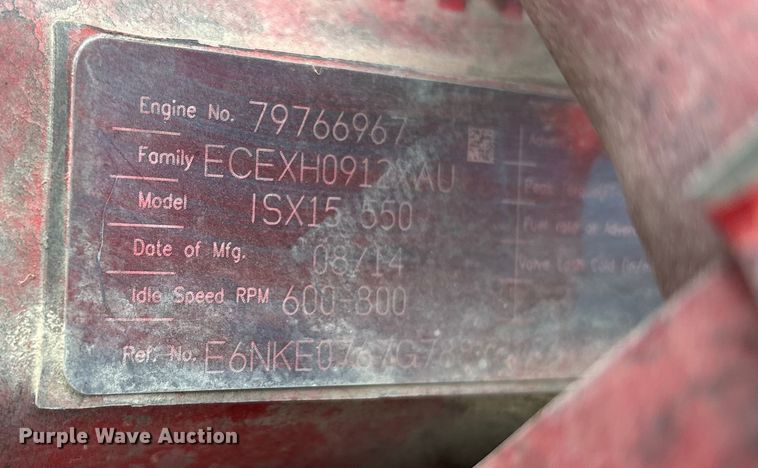 image for item EE0099 2015 Kenworth T800 semi truck