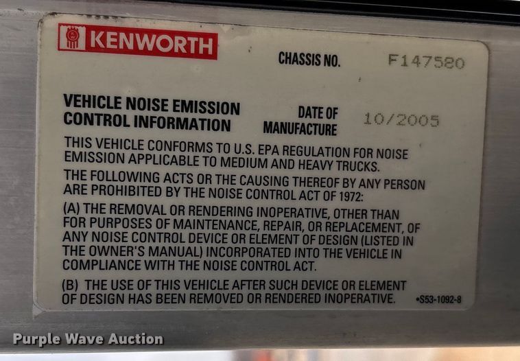 image for item EE1386 2006 Kenworth T800 