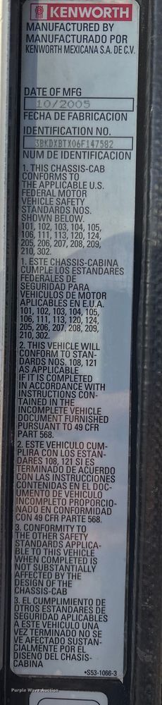 image for item EE1387 2006 Kenworth T800 semi truck