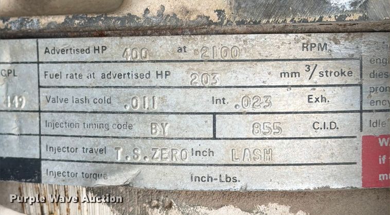 image for item EE1393 1982 Peterbilt 359 winch truck