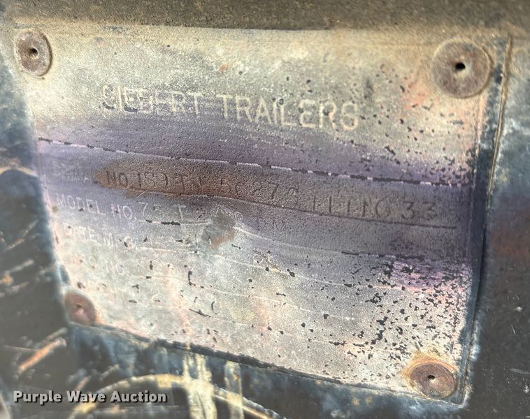 image for item EE1402 1986 Siebert lowboy equipment trailer