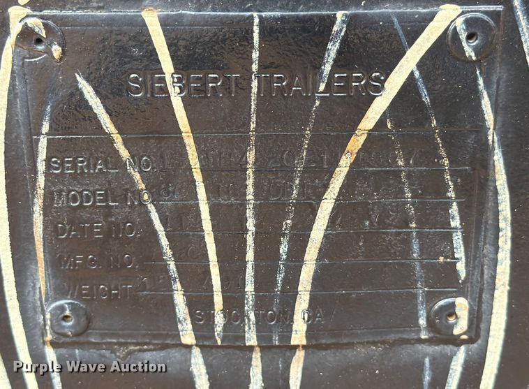 image for item EE1411 1984 Siebert lowboy equipment trailer