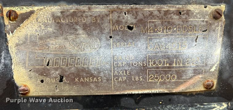 image for item EE1436 1964 Loadcraft M4-910-DDSLB lowboy equipment trailer