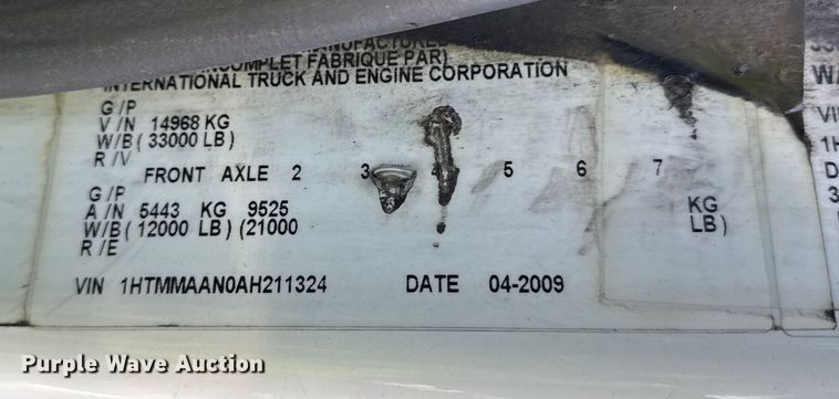 image for item EF2315 2010 International 4300 refrigerated truck