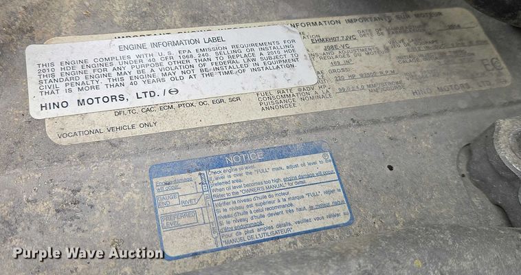 image for item EO4925 2011 Hino 268 box truck