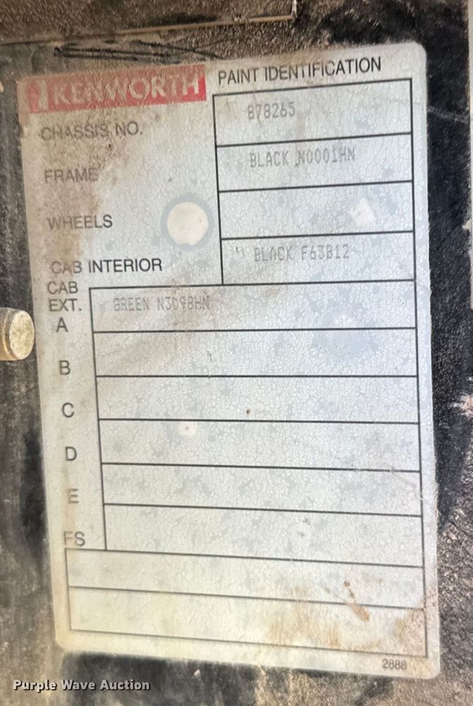 image for item ER0409 2001 Kenworth T880 flatbed truck