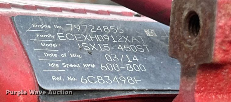 image for item ET6859 2015 International ProStar+122 semi truck