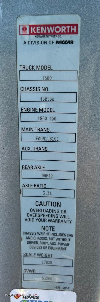 image for item ET6864 2015 Kenworth T680 semi truck