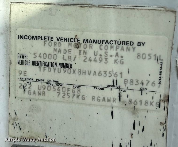 image for item ET6937 1987 Ford LT9000 semi truck