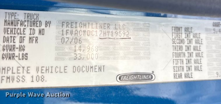 image for item ET7484 2007 Freightliner Business Class M2 box truck