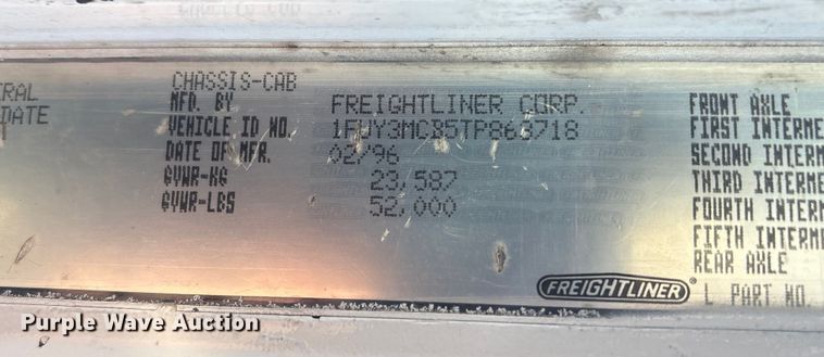 image for item EU7343 1996 Freightliner FLD112 semi truck