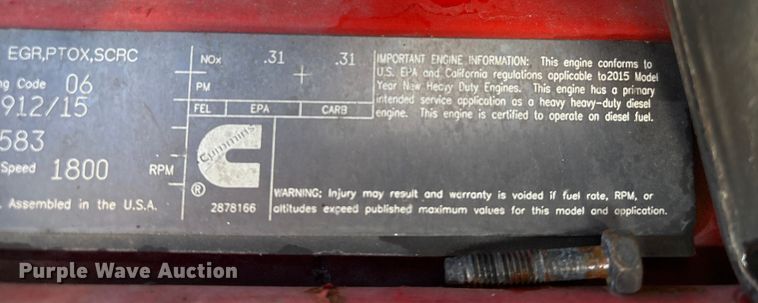 image for item EU7359 2016 Kenworth T800 semi truck