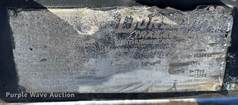 image for item FB0635 1987 Dorsey DGT-84 flatbed trailer