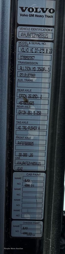 image for item FB3496 1997 Volvo WG vacuum truck