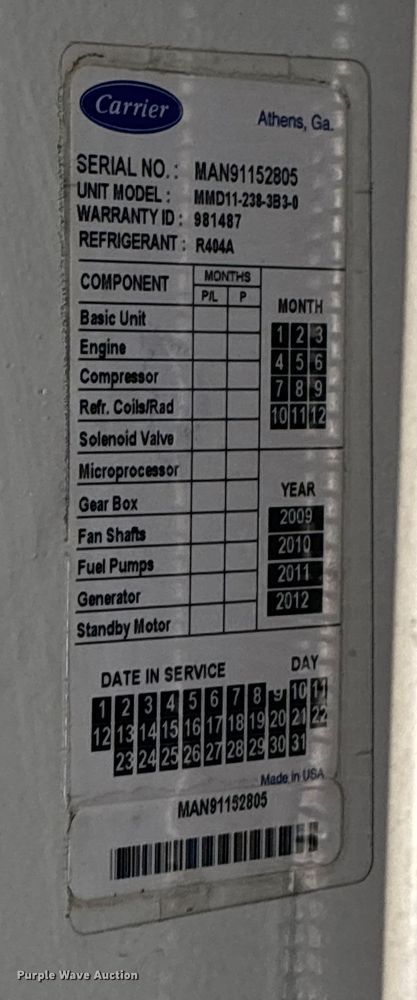 image for item FB5481 2010 Utility VS2RA refrigerated van trailer