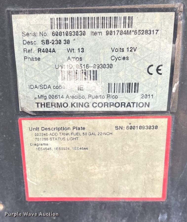 image for item FB5481 2010 Utility VS2RA refrigerated van trailer