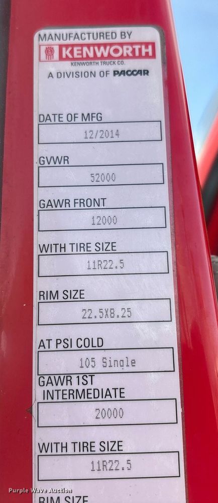 image for item FK1121 2015 Kenworth T880 semi truck