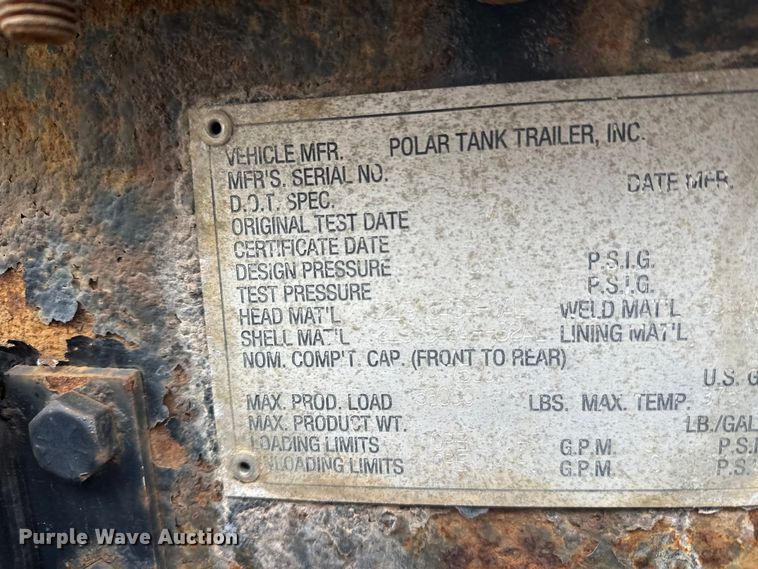 image for item FK1567 1998 Polar asphalt trailer