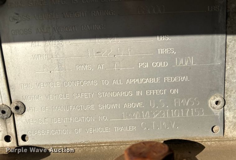 image for item FK1570 1996 Polar asphalt trailer