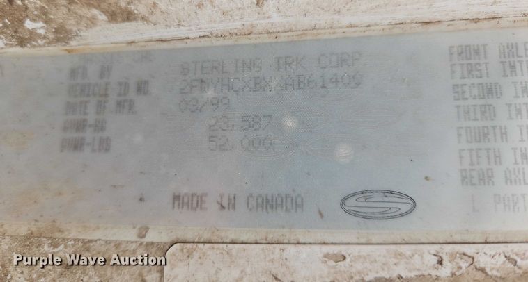 image for item FN5560 1999 Sterling A-Line semi truck