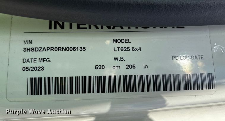 image for item YA1452 2024 International LT625 semi truck