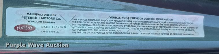 image for item YA1521 2021 Peterbilt 579 semi truck