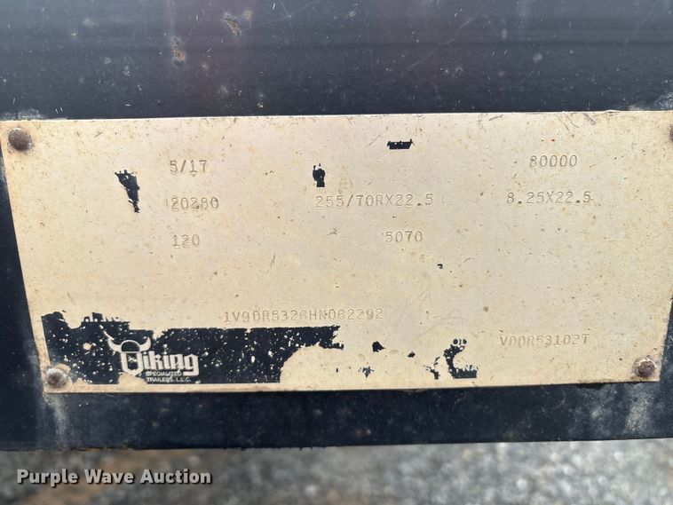 image for item YA1548 2017 Viking VDDR53102T  drop deck equipment trailer