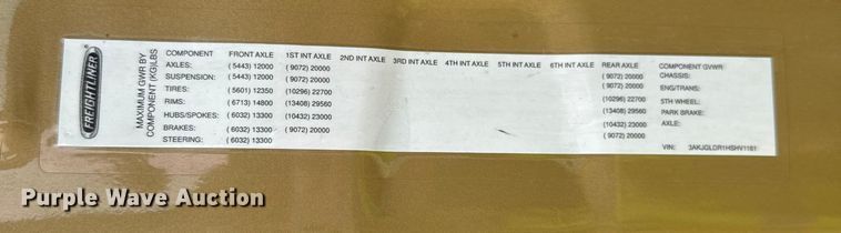 image for item YA1774 2017 Freightliner Cascadia 125 semi truck