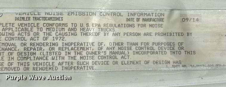 image for item YA1917 2015 Freightliner Cascadia  semi truck