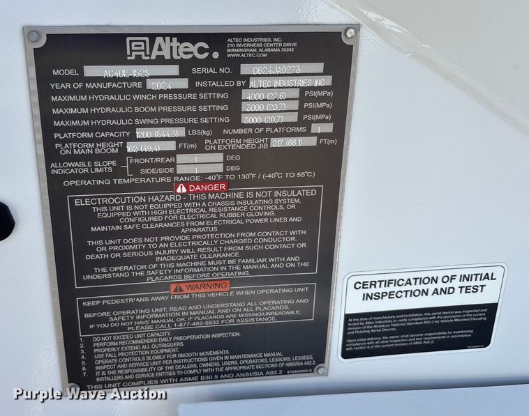 image for item YA2100 2025 Peterbilt 567 crane truck