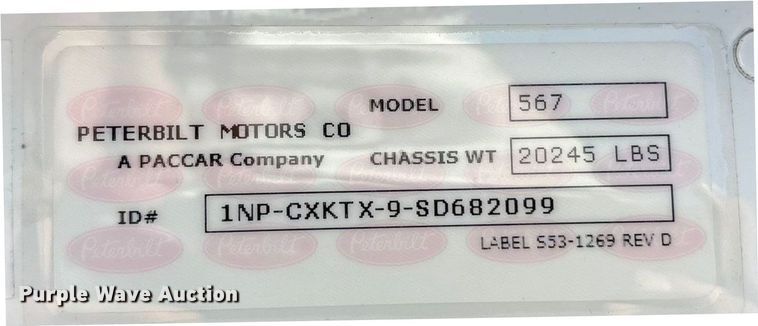 image for item YA2100 2025 Peterbilt 567 crane truck