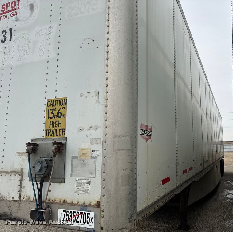 image for item YA2184 2009 Wabash dry van trailer