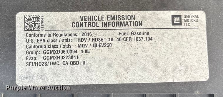 image for item DT0011 2016 Chevrolet Express 2500 van