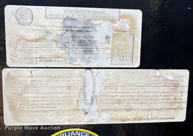 image for item DT0012 2020 Load Trail equipment trailer