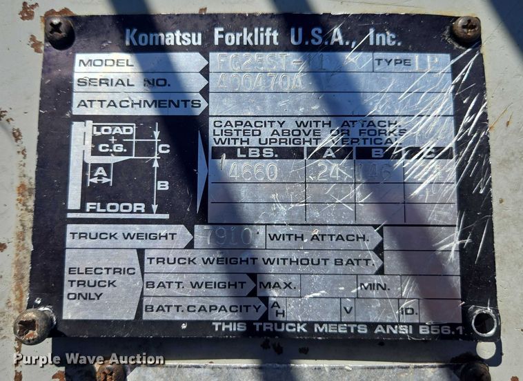 image for item DU2722 Komatsu FG25ST-11 forklift