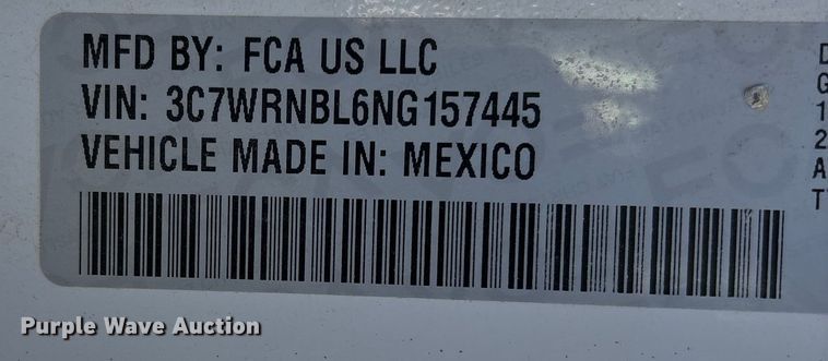 image for item DW7479 2022 RAM 5500HD bucket truck