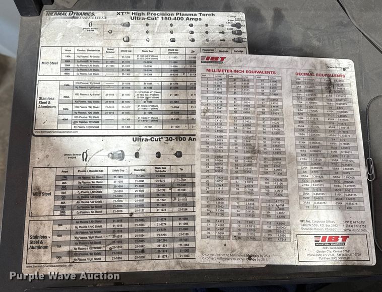 image for item DZ4983 Victor Thermal Dynamics plasma cutting table