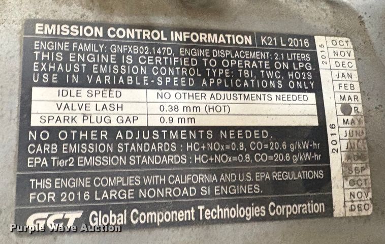 image for item EA7923 2016 UniCarriers PF50 forklift