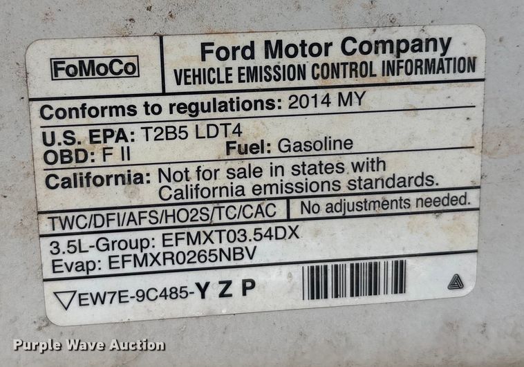 image for item EA7928 2014 Ford F150 Crew Cab pickup truck